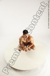 Nude Man White Muscular Short Blond Multi angles poses Realistic